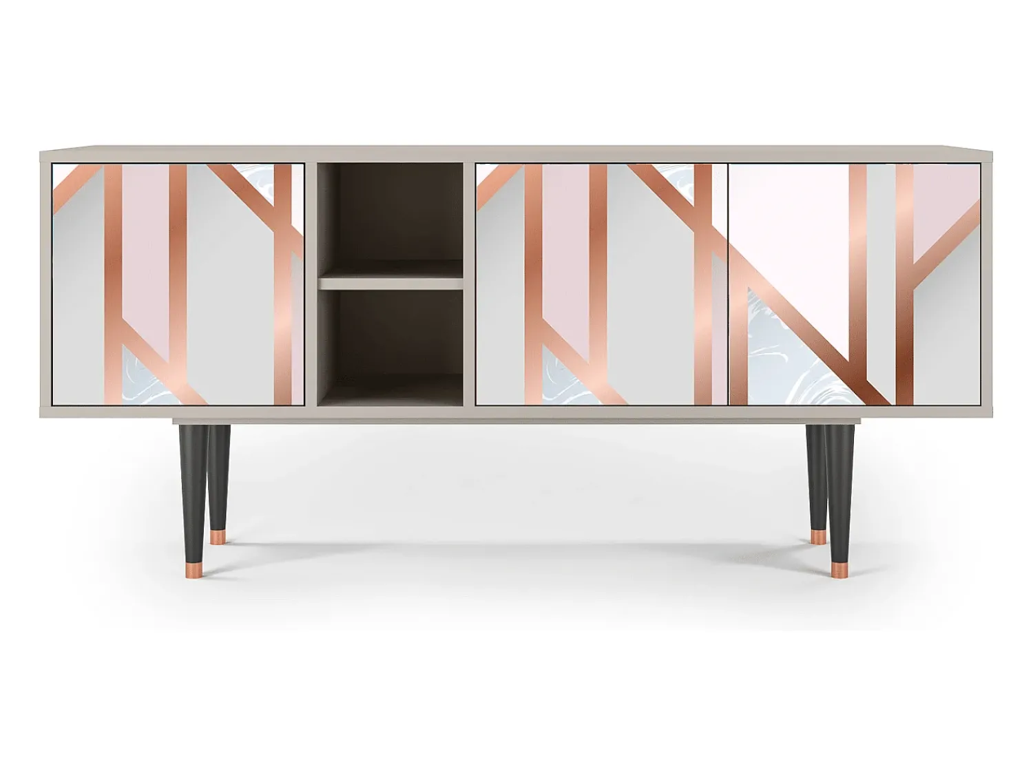 Mueble de TV - 150х69х41 cm - T5 - Champagne Story, Areia^ Móvel De Tv