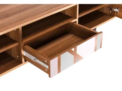 Móvel De Tv| Mueble de TV - 170х59х41 cm - T6 - Champagne Story, Nogueira Castanho