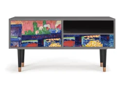 Clearance Mueble de TV - 115х59х48 cm - T3 - Charing Cross Bridge, Cinza Cinzento
