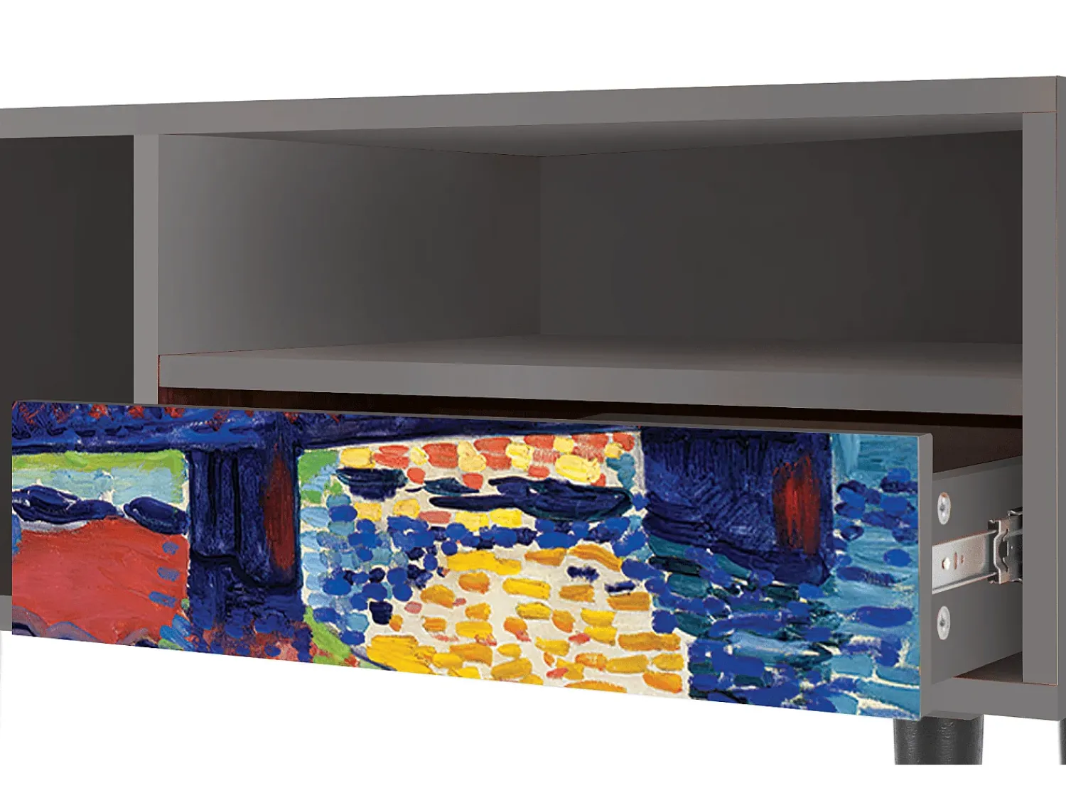 Clearance Mueble de TV - 115х59х48 cm - T3 - Charing Cross Bridge, Cinza Cinzento