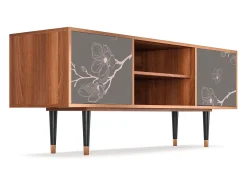 Online Mueble de TV - 170х69х48 cm - T2 - Cherry Blossom, Nogueira Castanho