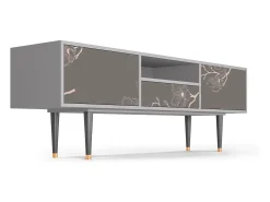 Móvel De Tv* Mueble de TV - 170х59х41 cm - T6 - Cherry Blossom, Cinza Cinzento
