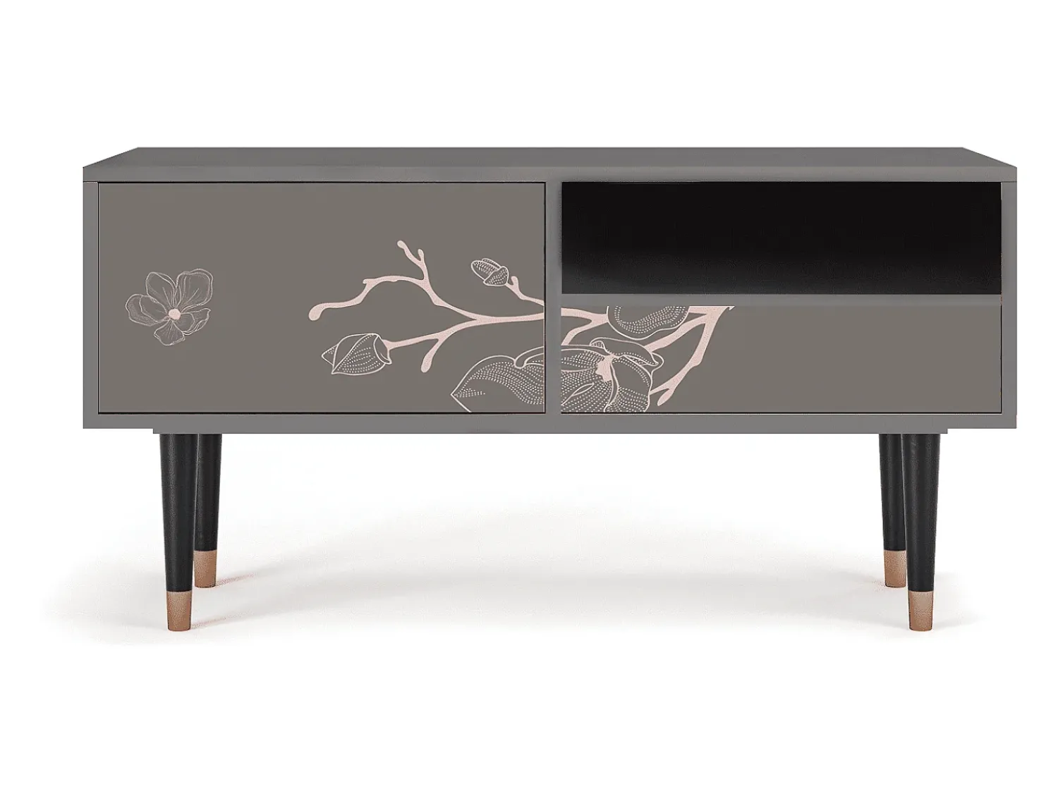 Móvel De Tv| Mueble de TV - 115х59х48 cm - T3 - Cherry Blossom, Areia Bege