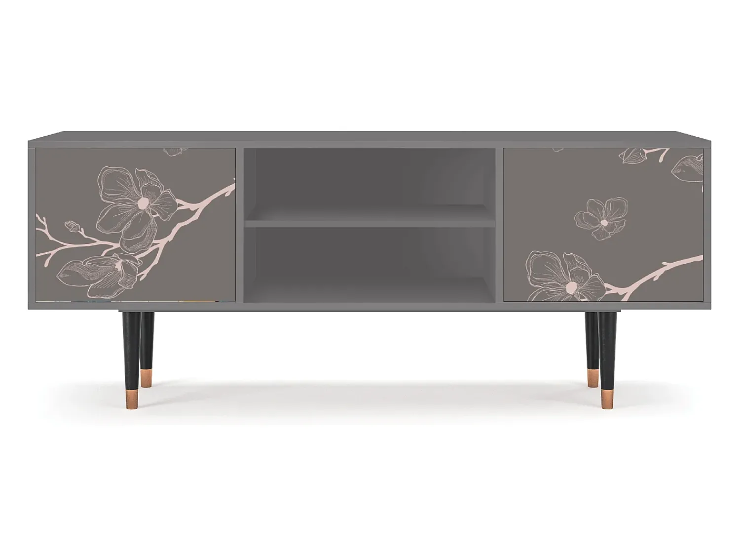 Mueble de TV - 170х69х48 cm - T2 - Cherry Blossom, Cinza^ Móvel De Tv
