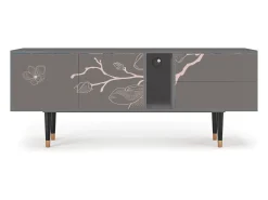 Móvel De Tv| Mueble de TV - 170х69х48 cm - T1 - Cherry Blossom, Cinza Cinzento