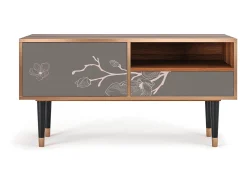 Clearance Mueble de TV - 115х59х48 cm - T3 - Cherry Blossom, Nogueira Castanho