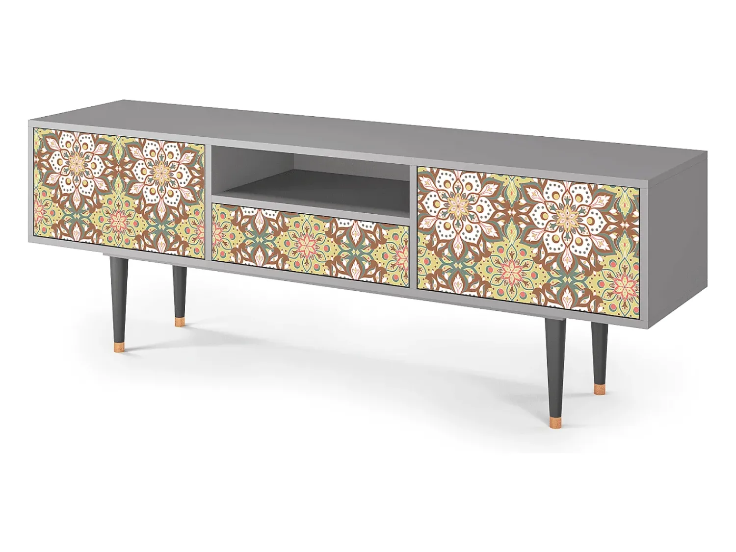 Clearance Mueble de TV - 170х59х41 cm - T6 - Chinese Tea, Cinza Cinzento