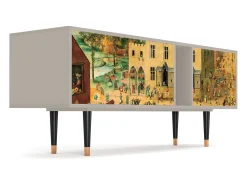 Móvel De Tv| Mueble de TV - 170х69х48 cm - T1 - Children Games, Areia Bege