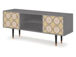 New Mueble de TV - 170х69х48 cm - T2 - Chinese Tea, Cinza Cinzento