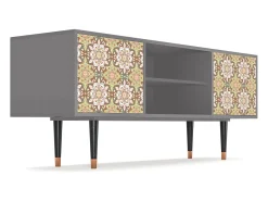 New Mueble de TV - 170х69х48 cm - T2 - Chinese Tea, Cinza Cinzento