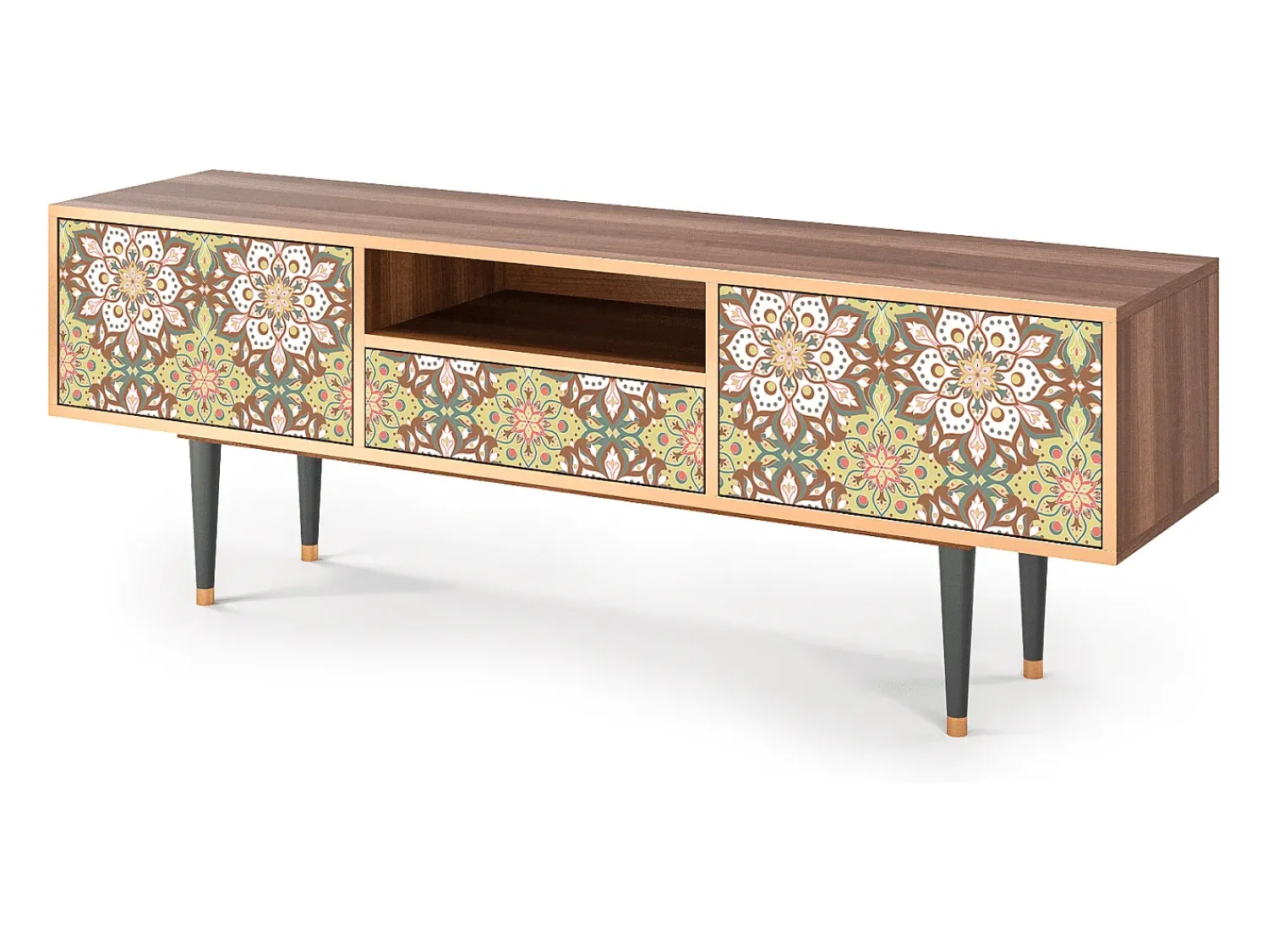 Móvel De Tv| Mueble de TV - 170х59х41 cm - T6 - Chinese Tea, Nogueira Castanho