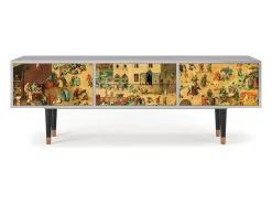 Móvel De Tv* Mueble de TV - 170х59х48 cm - T4 - Children Games, Cinza Cinzento
