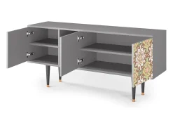 Móvel De Tv| Mueble de TV - 150х69х41 cm - T5 - Chinese Tea, Cinza Cinzento