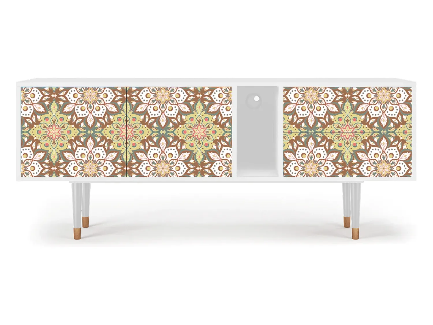 Móvel De Tv* Mueble de TV - 170х69х48 cm - T1 - Chinese Tea, Branco Bege