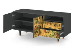 Mueble de TV - 125х56х41 cm - T7 - Children Games, Antracite^ Móvel De Tv
