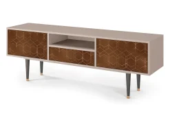 Móvel De Tv* Mueble de TV - 170х59х41 cm - T6 - Chocolate Bar, Latte Bege