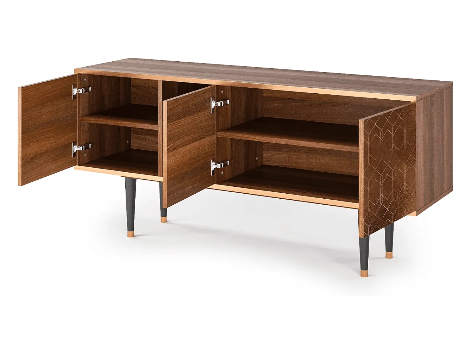Móvel De Tv| Mueble de TV - 150х69х41 cm - T5 - Chocolate Bar, Nogueira Castanho