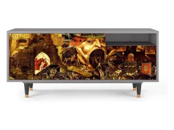 Móvel De Tv| Mueble de TV - 125х56х41 cm - T7 - Christ in Limbo, Cinza Cinzento