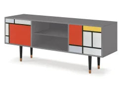 Móvel De Tv* Mueble de TV - 170х69х48 cm - T2 - Composition, Cinza Cinzento