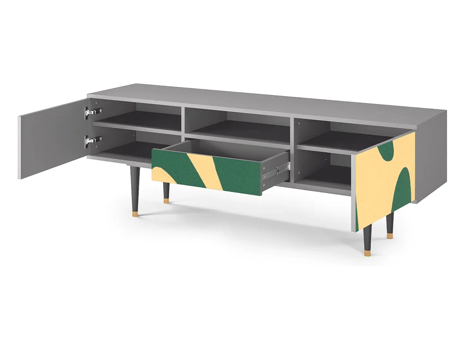 Best Mueble de TV - 170х59х41 cm - T6 - Constellations by Arp, Cinza Cinzento