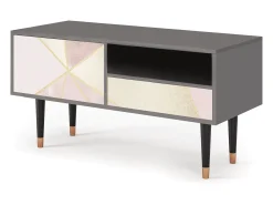 Móvel De Tv| Mueble de TV - 115х59х48 cm - T3 - Cosmopolitan Diva, Cinza Cinzento