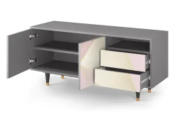 Mueble de TV - 125х56х41 cm - T7 - Cosmopolitan Diva, Cinza^ Móvel De Tv