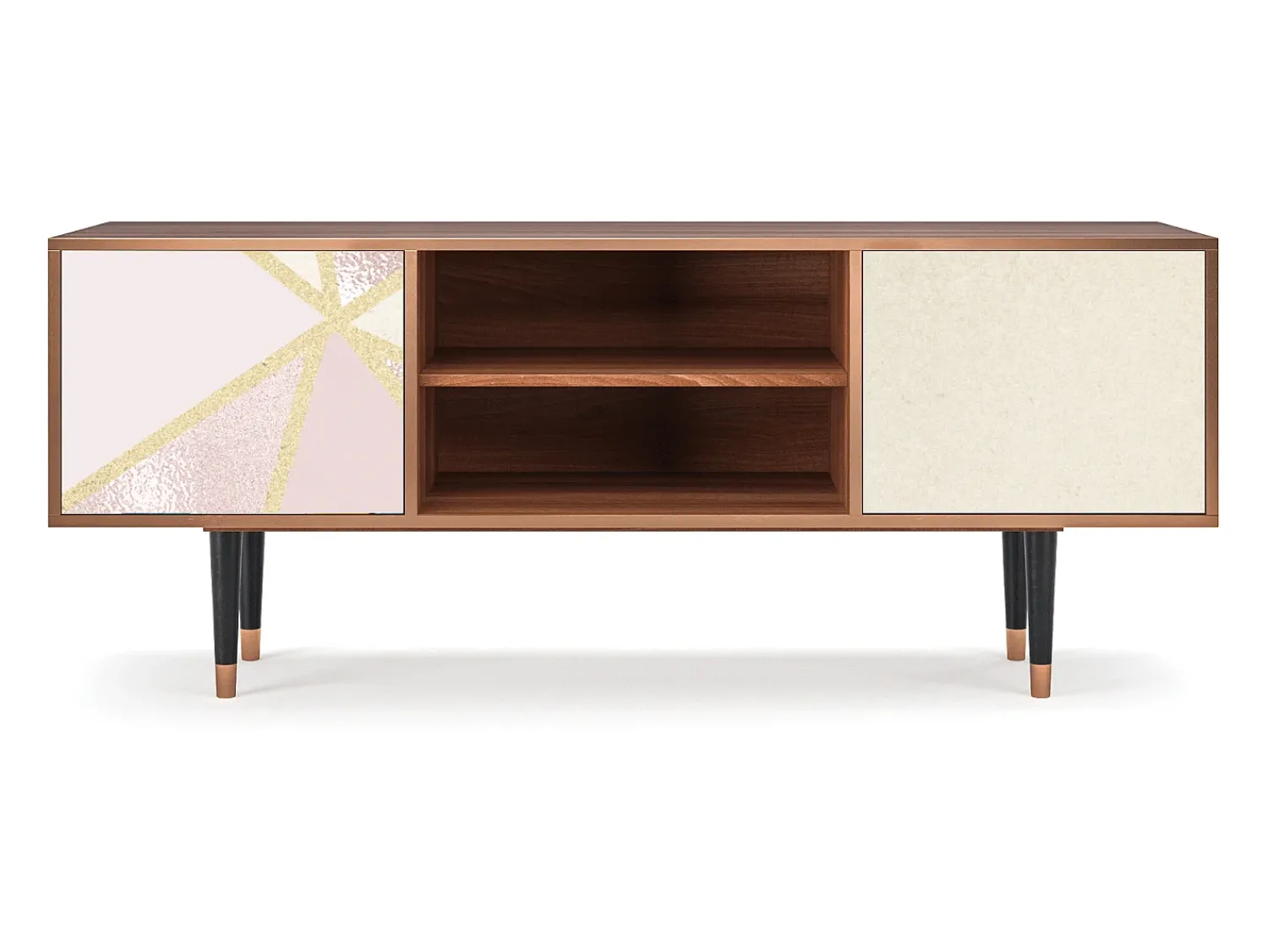 Mueble de TV - 170х69х48 cm - T2 - Cosmopolitan Diva, Nogueira^ Móvel De Tv