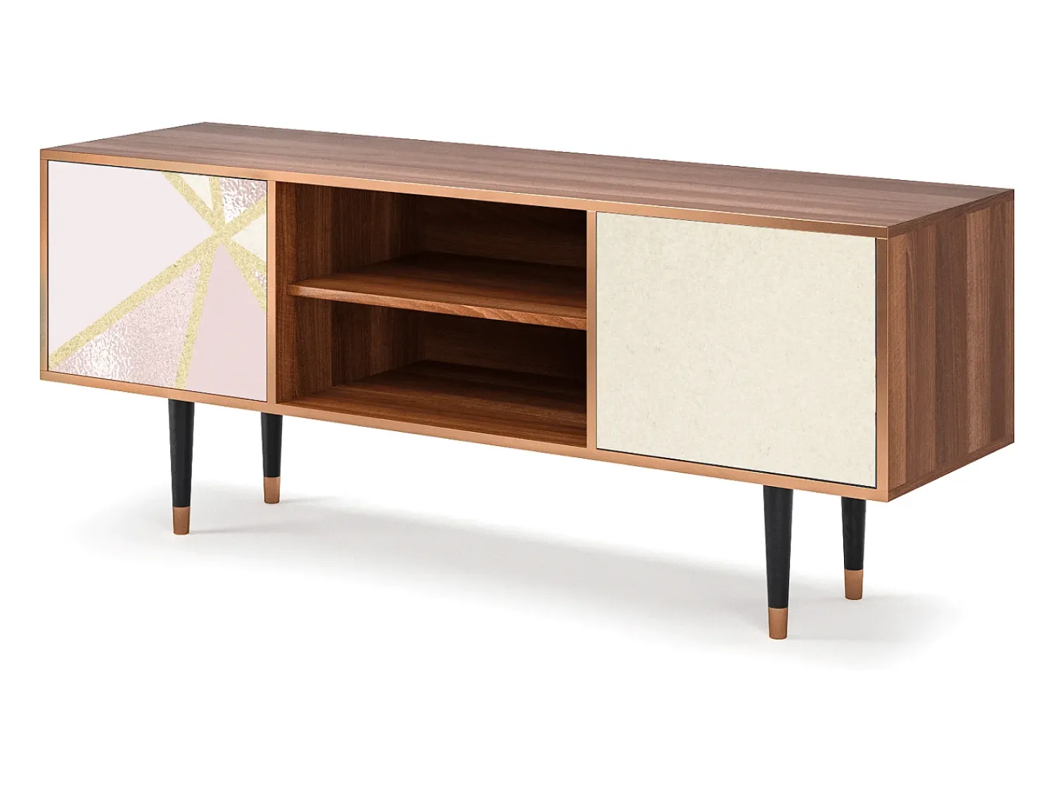 Mueble de TV - 170х69х48 cm - T2 - Cosmopolitan Diva, Nogueira^ Móvel De Tv