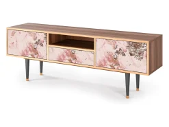 Móvel De Tv| Mueble de TV - 170х59х41 cm - T6 - Cotton Candy, Nogueira Castanho