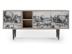 Mueble de TV - 150х69х41 cm - T5 - Country Village, Latte^ Móvel De Tv