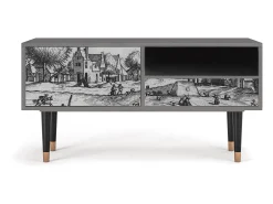 Mueble de TV - 115х59х48 cm - T3 - Country Village, Cinza^ Móvel De Tv