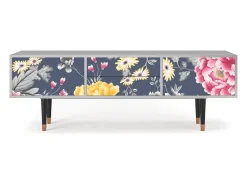 Móvel De Tv* Mueble de TV - 170х59х48 cm - T4 - Dark Flower Bed, Cinza Cinzento