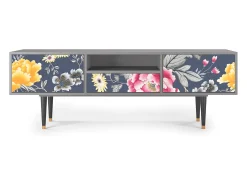 Móvel De Tv| Mueble de TV - 170х59х41 cm - T6 - Dark Flower Bed, Cinza Cinzento