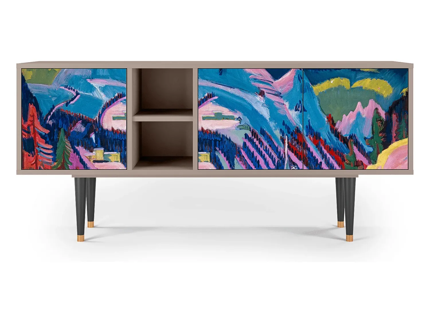 Sale Mueble de TV - 150х69х41 cm - T5 - Davos Winter, Areia Bege