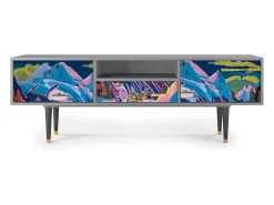 Móvel De Tv| Mueble de TV - 170х59х41 cm - T6 - Davos Winter, Cinza Cinzento