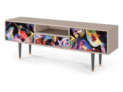 Móvel De Tv| Mueble de TV - 170х59х41 cm - T6 - Davos Winter, Latte Bege