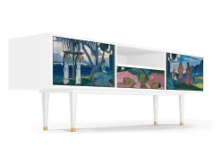 Mueble de TV - 170х59х41 cm - T6 - Day of the God, Branco Bege