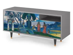 Móvel De Tv| Mueble de TV - 125х56х41 cm - T7 - Day of the God, Cinza Cinzento