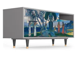 Móvel De Tv| Mueble de TV - 125х56х41 cm - T7 - Day of the God, Cinza Cinzento