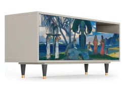 Móvel De Tv| Mueble de TV - 125х56х41 cm - T7 - Day of the God, Areia Bege