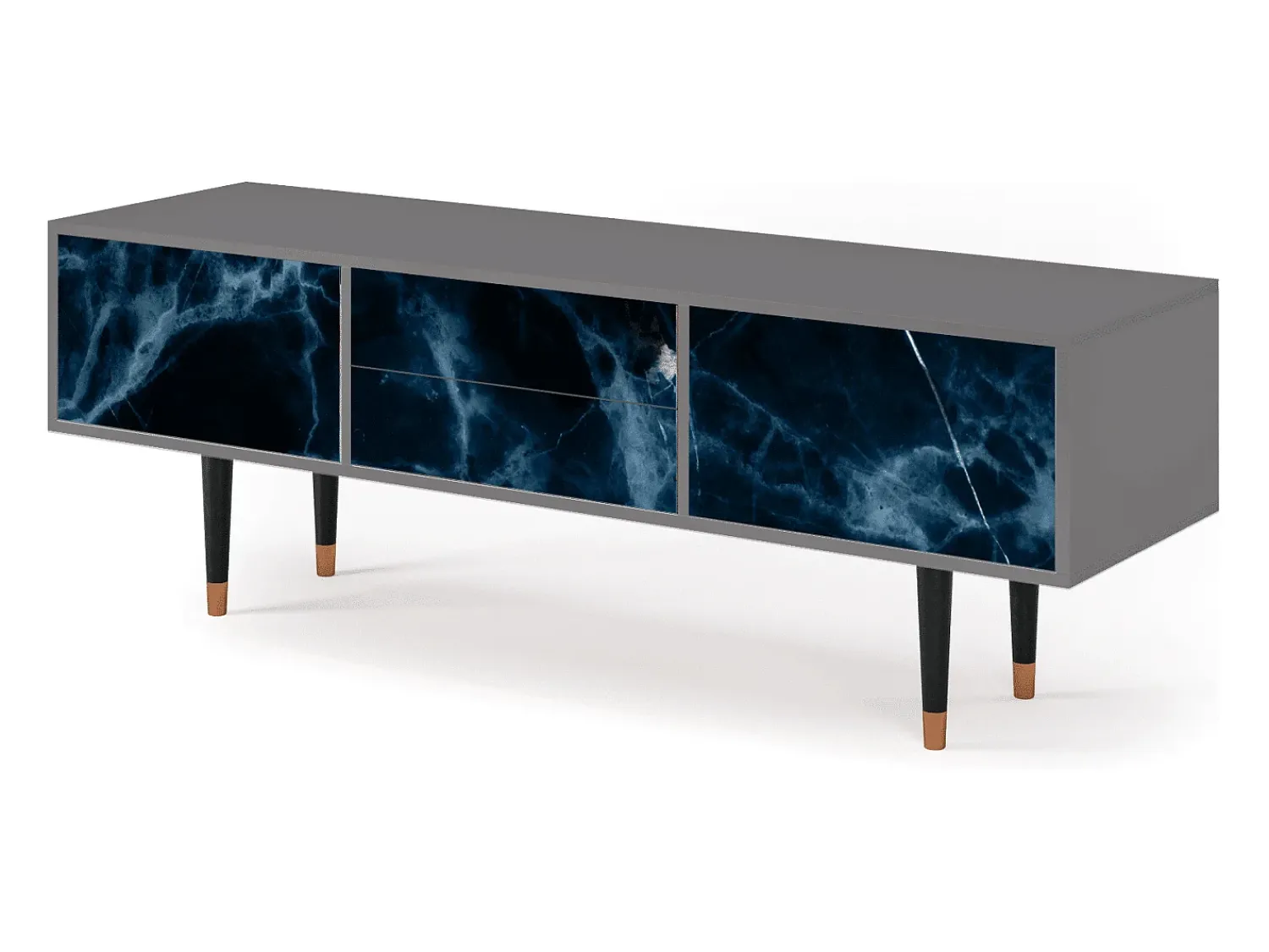 Móvel De Tv| Mueble de TV - 170х59х48 cm - T4 - Deep Ocean, Cinza Cinzento