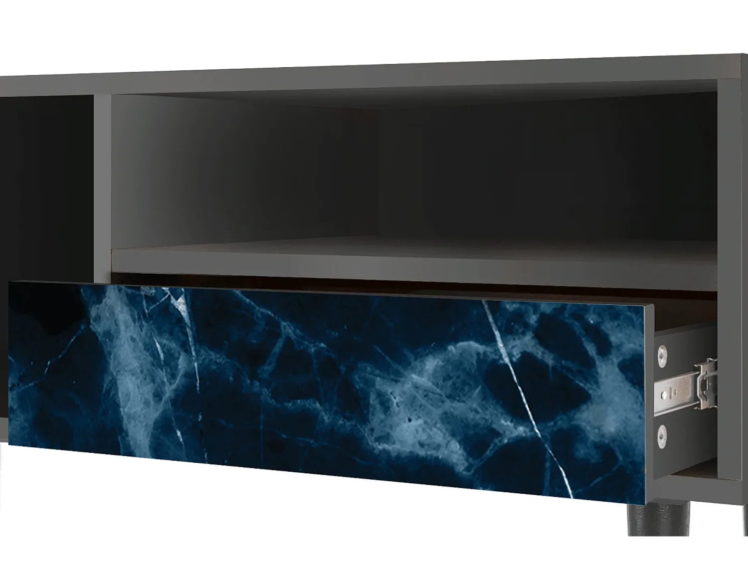 Móvel De Tv| Mueble de TV - 115х59х48 cm - T3 - Deep Ocean, Antracite Cinza antracite