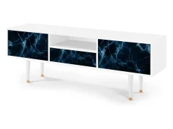 Móvel De Tv* Mueble de TV - 170х59х41 cm - T6 - Deep Ocean, Branco Bege