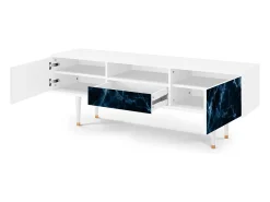 Móvel De Tv* Mueble de TV - 170х59х41 cm - T6 - Deep Ocean, Branco Bege