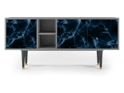 Móvel De Tv| Mueble de TV - 150х69х41 cm - T5 - Deep Ocean, Cinza Cinzento