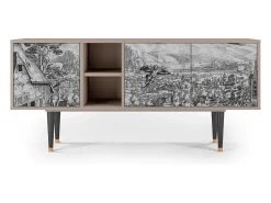 Móvel De Tv| Mueble de TV - 150х69х41 cm - T5 - Departure, Areia Bege