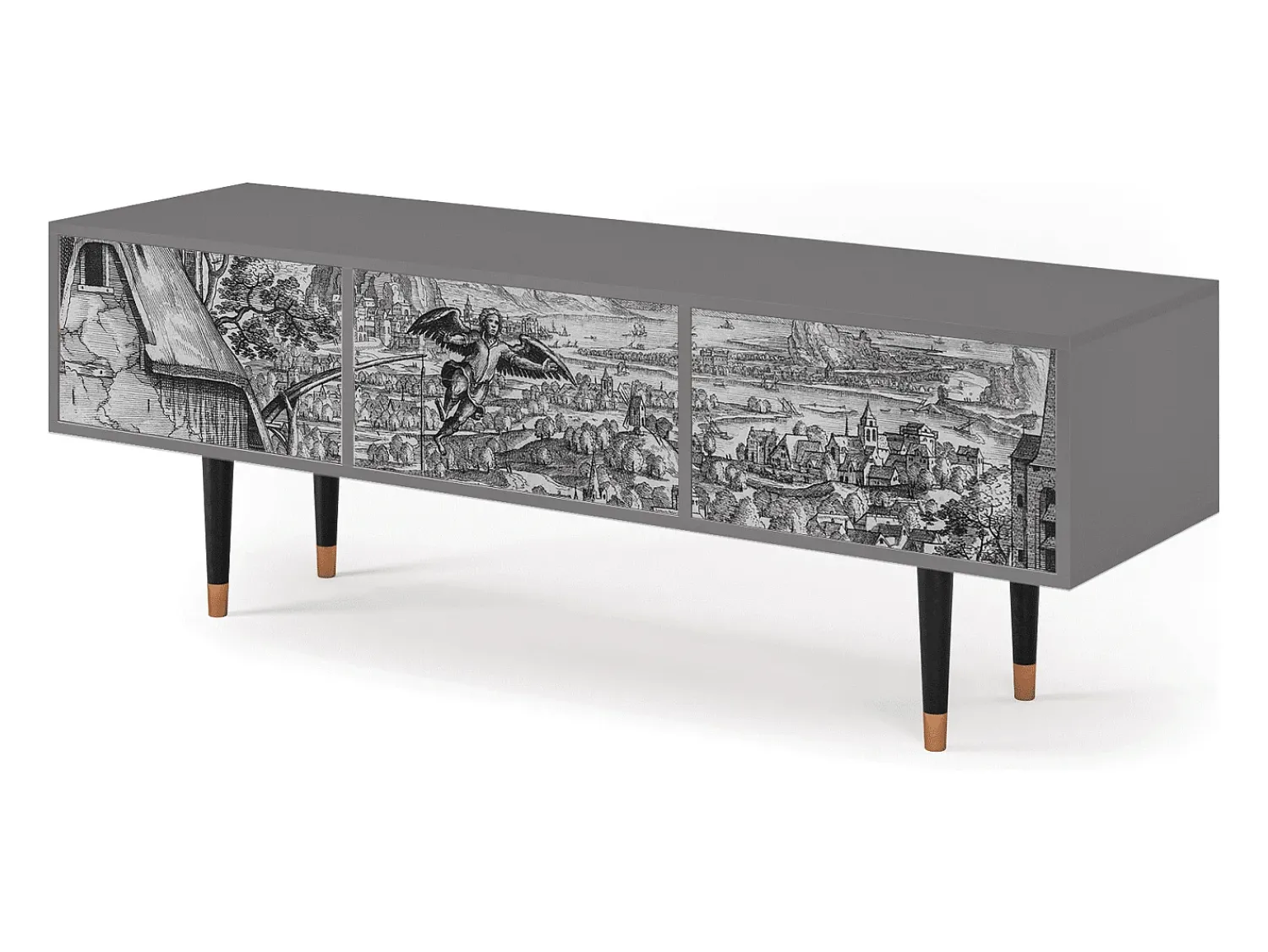 Mueble de TV - 170х59х48 cm - T4 - Departure, Cinza^ Móvel De Tv