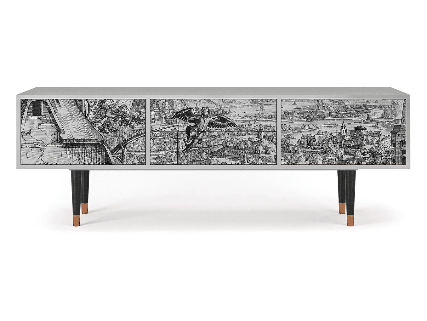 Mueble de TV - 170х59х48 cm - T4 - Departure, Cinza^ Móvel De Tv
