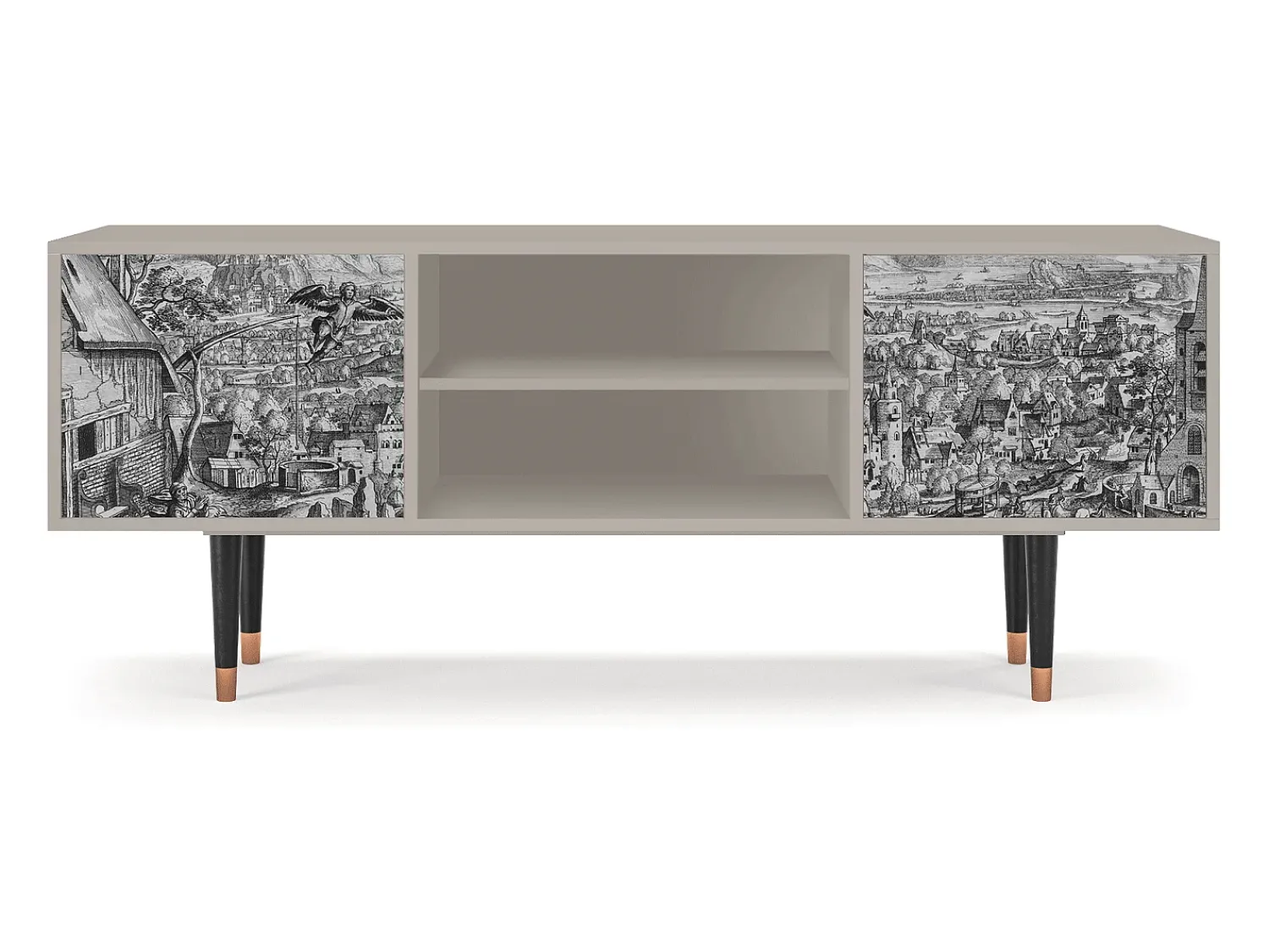 Clearance Mueble de TV - 170х69х48 cm - T2 - Departure, Areia Bege