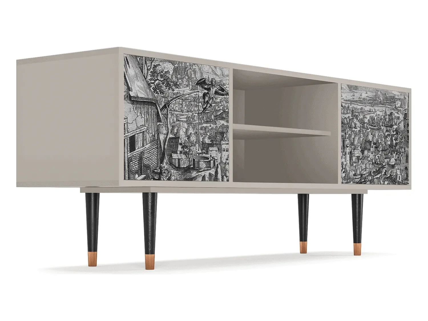 Clearance Mueble de TV - 170х69х48 cm - T2 - Departure, Areia Bege